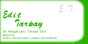 edit tarpay business card